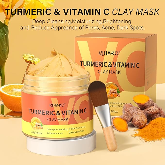 Turmeric Vitamin C Clay Mask -Turmeric Facial Mask