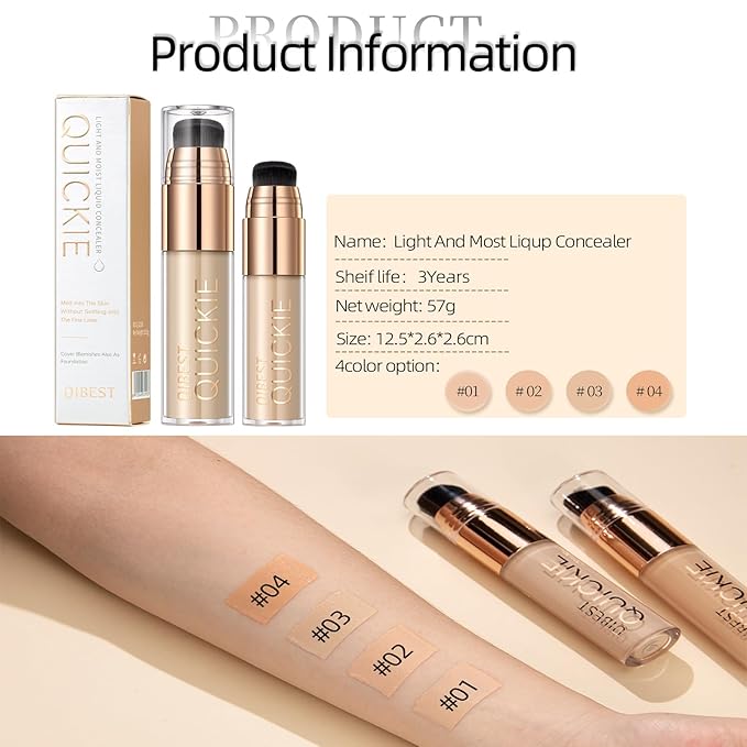 Mattte Liquid Concealer Foundation, Silky Foundation Mist Makeup, Finish (#03)
