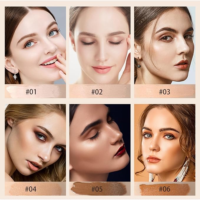 Liquid Matte Concealer Waterproof &Lightweight Natural Full Coverage Makeup (02#)