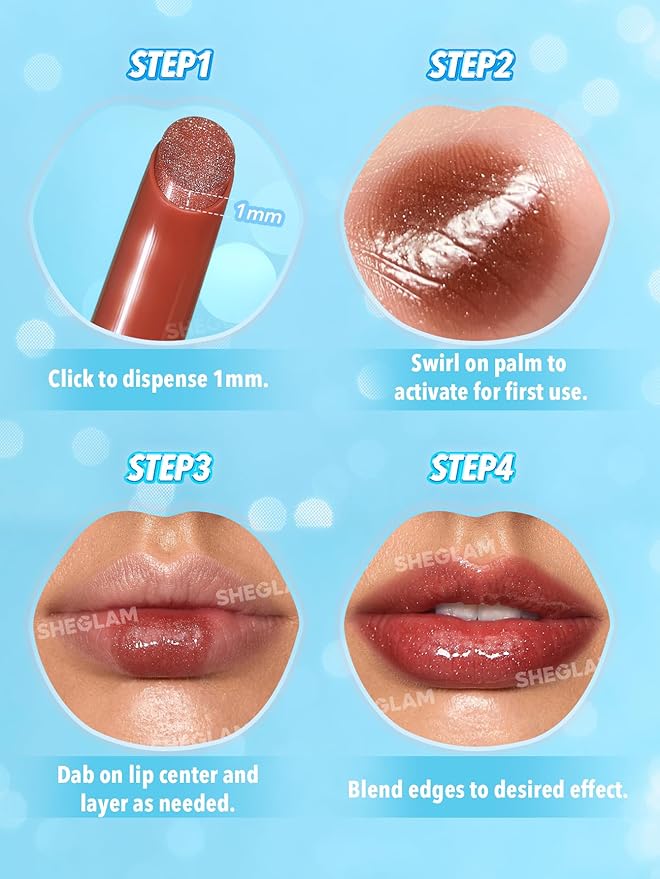 SHEGLAM Pout-Perfect Moisturizing Solid Lip Gloss Shimmer Lip Plumper - Sugar Crystal
