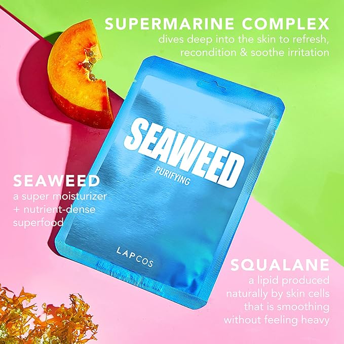 Lapcos seaweed sheet mask, daily
