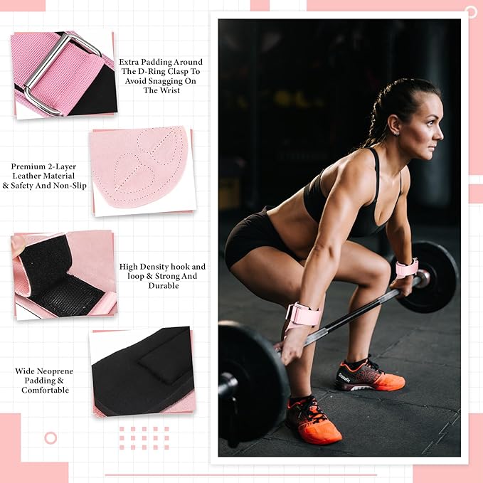 2 Pack Weight Lifting Belt and Lifting Straps 4'' Wide