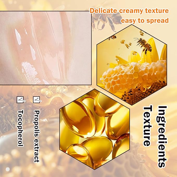 2PCS Bee Lip Balm Honey Pot,Hydrating