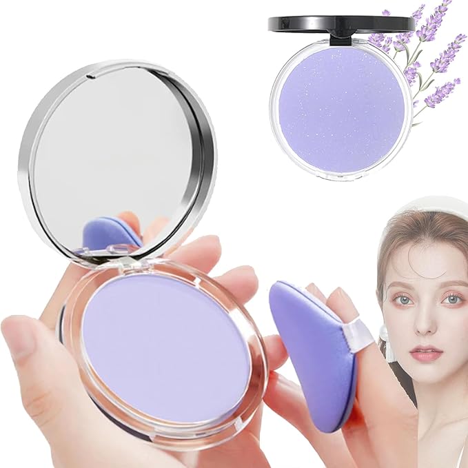Lavender Matte Powder, Lavender Matte Oil Control Face Soft Makeup(1PCS)