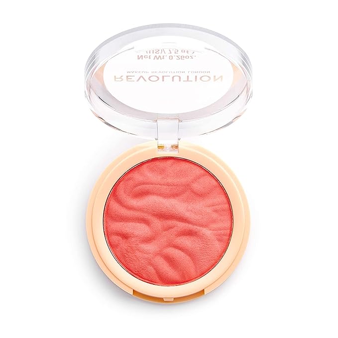 Revolution, Blusher Reloaded, Pressed Powder Face Blusher, Highly Pigmented & Long-Lasting Formula, Coral Dream, 0.26 oz
