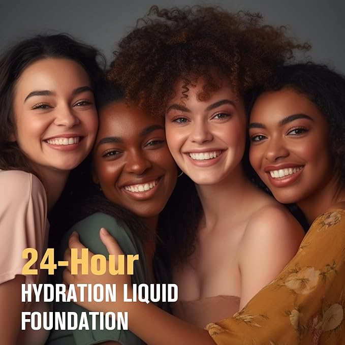 UCANBE Matte Liquid Foundation with Brush, Skincare Serum fl. oz.