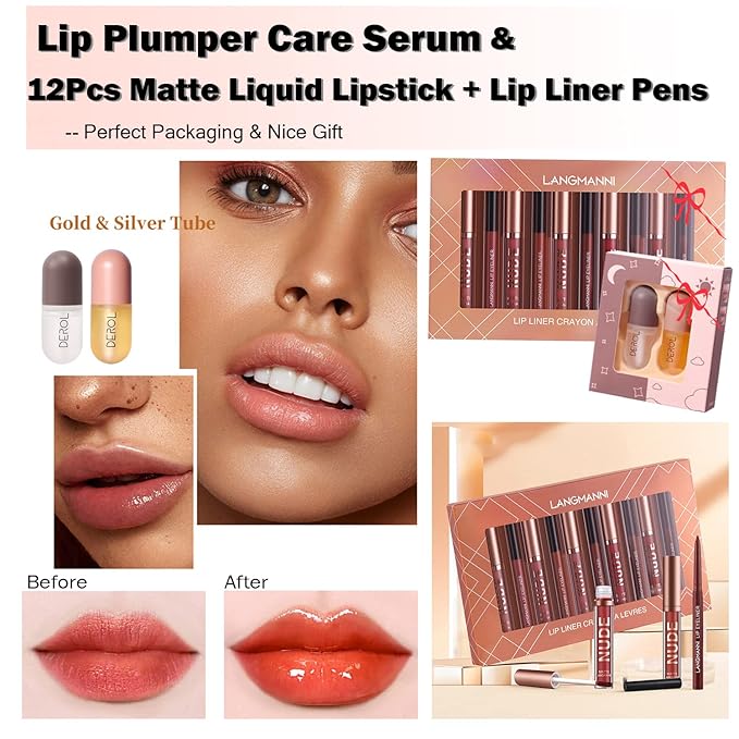 DEROL Lip Plumper Set,Natural Lip Plumper