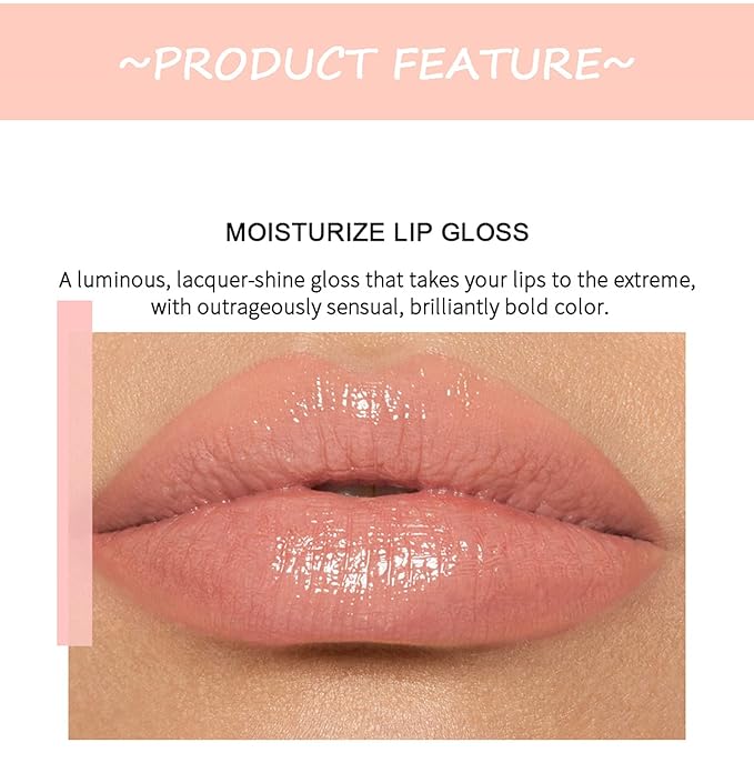 MAEPEOR Moisturizing Lipgloss Set 6PCS Smooth Hydrating Lip Gloss Neutral Nude Nourishing Glossy Lipgloss for Women and Girls (Moisturizing, 6PCS Set B)