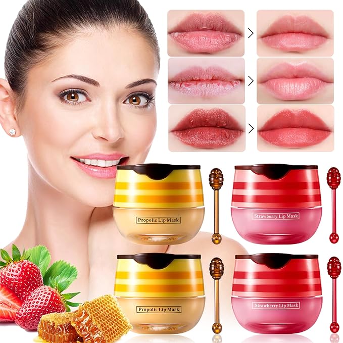 4 PCS Bee Honey Lip Balm