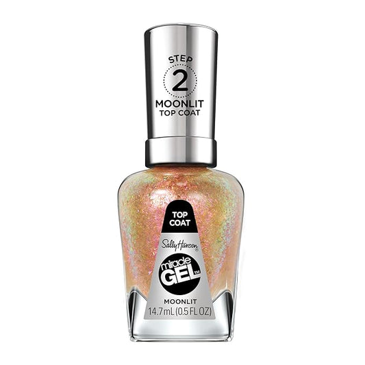 Sally Hansen Miracle Gel™, Moonlit Top Coat, Long Lasting, Gel-Like Formula, No UV Lamp Needed, Clear Nail Polish