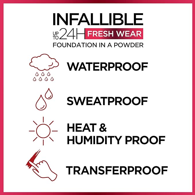 L'Oreal Paris Makeup Infallible Fresh Wear Foundation in Beige, . 0.31 oz