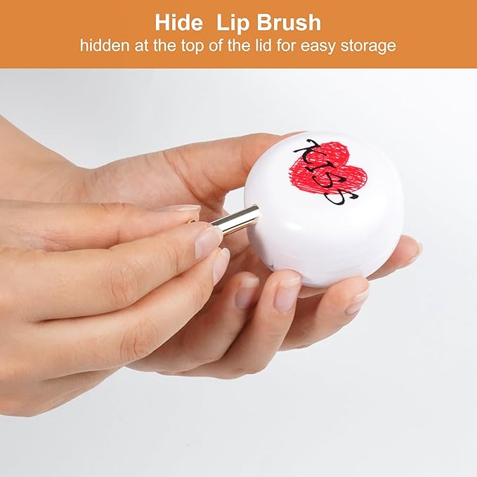 2 Pack Lip Balm Containers,Plastic Portable