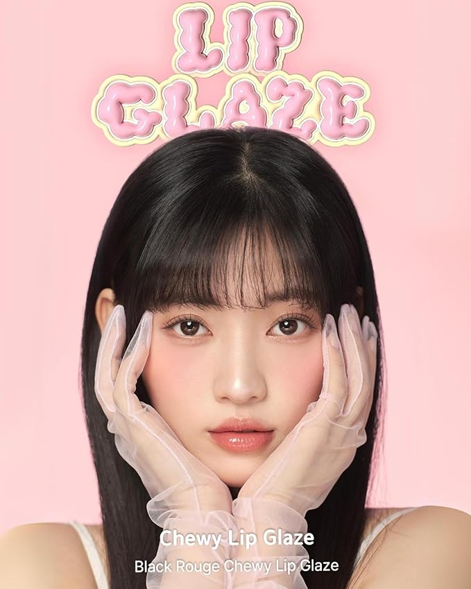 Chewy Lip Glaze, High Shine Lip Gloss, Korean Beauty (GZ07 Cinnamon Latte, 3.5 grams)
