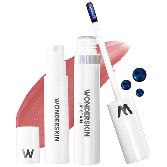Wonderskin Wonder Blading Lip Stain Peel Off and Reveal Kit - Long Lasting, Waterproof Nude Lip Tint, Transfer Proof Natural Makeup Stain Kit (Whimsical)