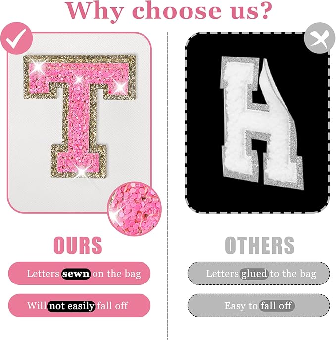 Personalized initial letter makeup bag,