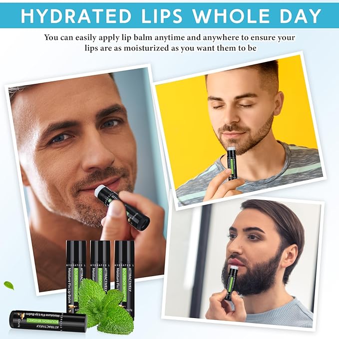 4 Pcs Lip Balm with Gift Lips