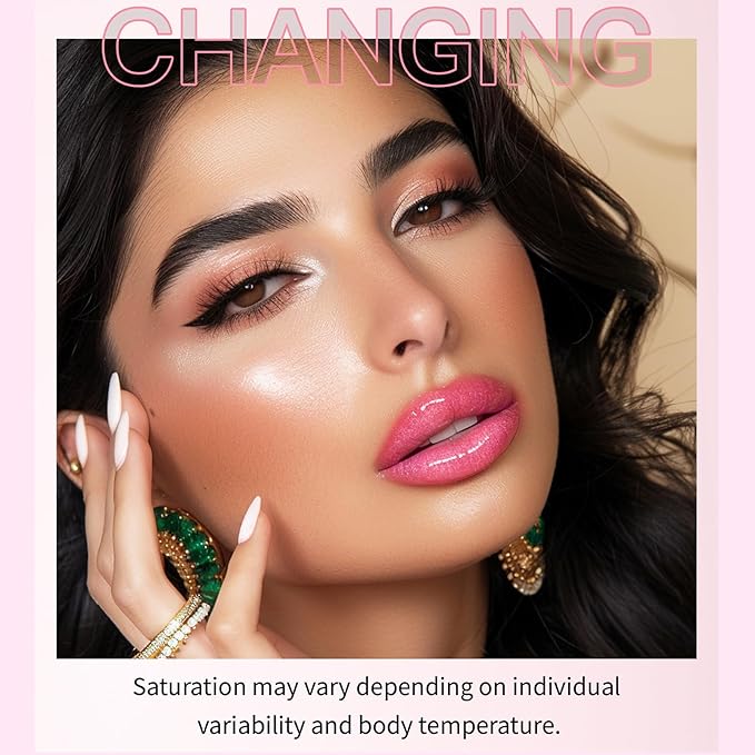 Crystal Jelly Moisturizing Lip Oil 2Pcs Hydrating Lip Moisturizing