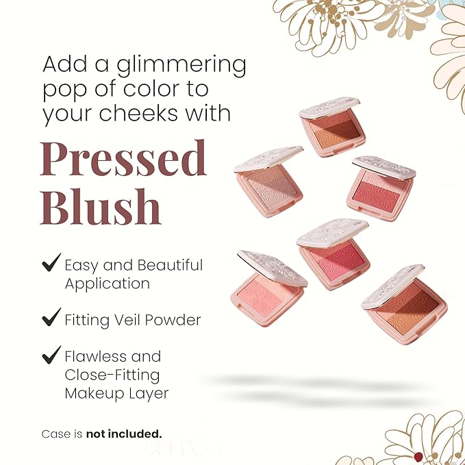 Paul & Joe Pressed Blush Palette Refill Only, Case Sold Separately, Oil-Absorbing Blush Powder, Bi-Color Face Blushes with Fitting Veil Powder, Peach Orange and Pink, 04 Petite Betise, 0.17 oz
