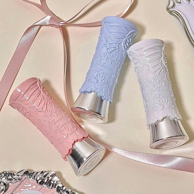 Flower Knows Violet Strawberry Rococo Glitter Lip Gloss G02 Rasberry Booze+Swan Ballet Shine Solid Lip Gloss Stick B07 Ballet Dream