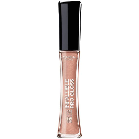 L’Oreal Paris Makeup Infallible 8 Hour Hydrating Lip Gloss, Nude Petal, 0.21 Fl Oz
