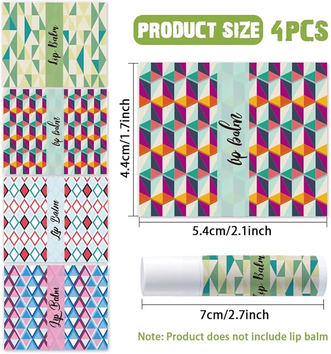 OLYCRAFT 100Pcs Self-Adhesive Lip Balm Tag