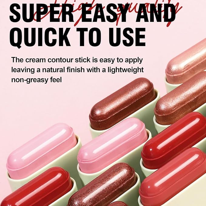 Multi-Use Makeup Blush Stick, Beauty Tinted Solid Blush