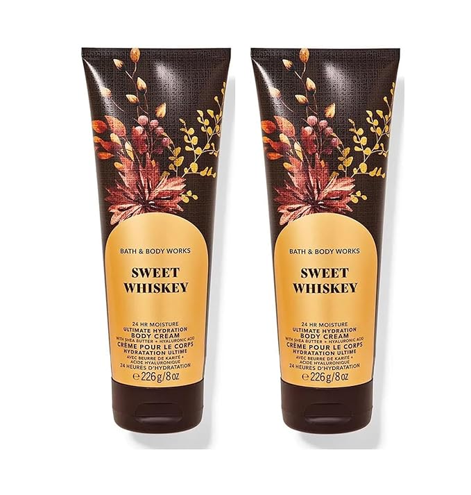 Bath & Body Works Ultimate Hydration Body Cream For Women 8 Fl Oz 2- Pack (8 Ounce (Pack of 2), Sweet Whiskey)
