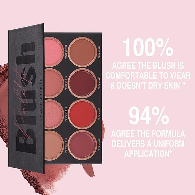 8 Colors Blush Palette, Matte Light Luxury Blush Makeup Blush