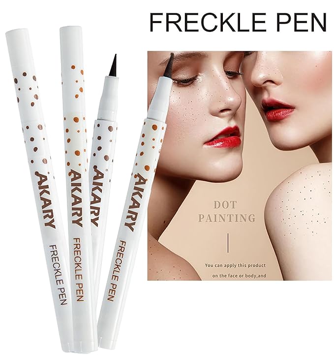 AKARY Freckle Pen Professional Lifelike Face Concealer Point Natural coffee)