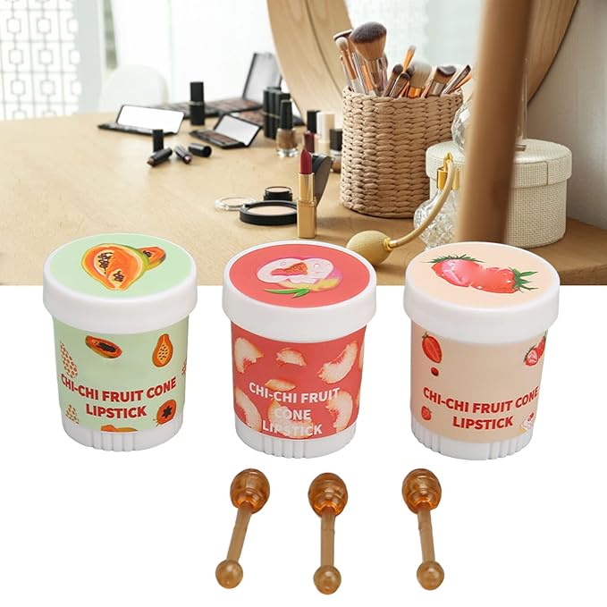 Lip Balm Cute, 3pcs Cute Ice Moisturizing