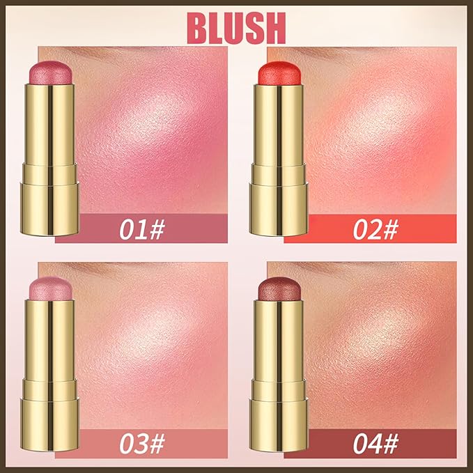 MIELIKKI Cream Blush Stick, Contour Stick Makeup, Shades Blush #02