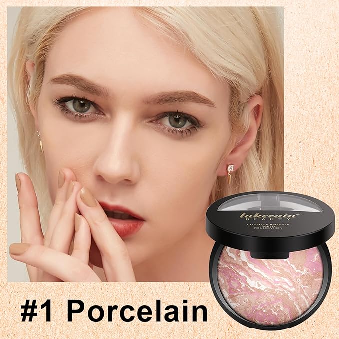 Baked Powder Foundation Makeup, Brighten Color Correcting Foundation