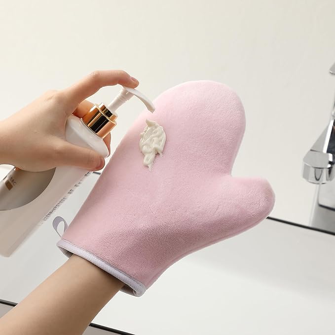 Slick- Self Tanning Mitt, Pink, Self Tanner Mitt, Self Tan Mitt, Tanning Glove, Tanning Mitts Self Tanner, Self Tanning Glove, Tanning Gloves for Self Tan Lotion, Self Tanner Glove Mitt