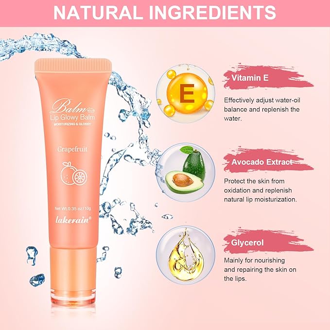 Lip Glowy Balm, Tinted Lip Balm Moisturizing