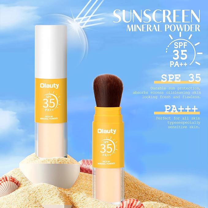 Mineral Sunscreen Setting Powder, SPF 35, Translucent Brush