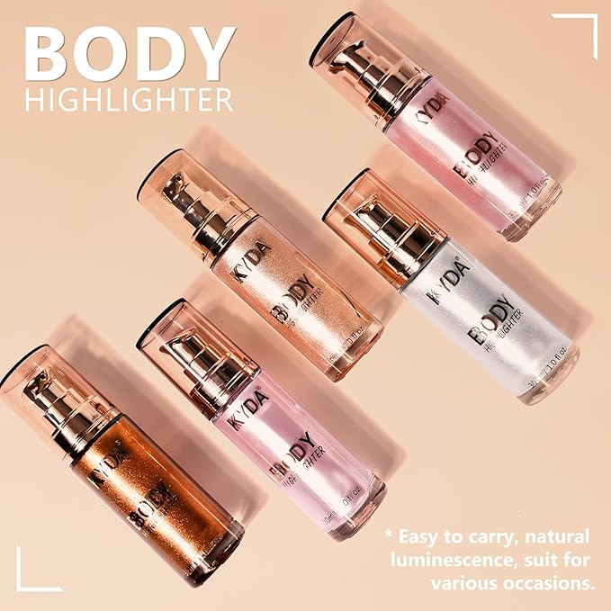Body Shimmer Oil,Liquid Glow Illuminator Body Luminizer Glow Fl Oz#105
