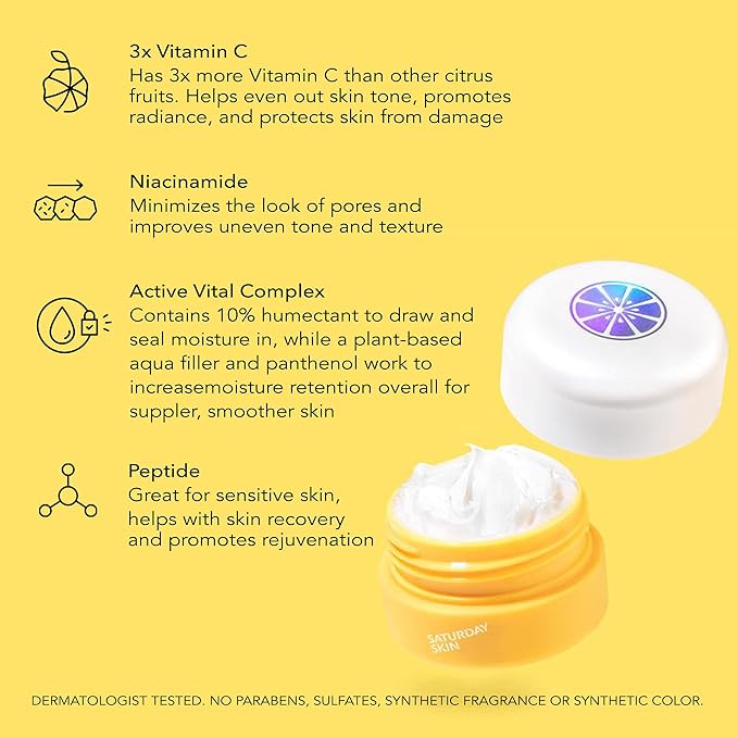 Saturday Skin Yuzu Eye Balm Vitamin lluminating