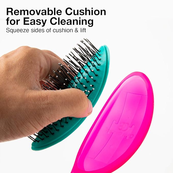 Olivia Garden Aurora OG Brush Styler, To Smooth and add Shine, All hair Types, removable cushion for easy cleaning, scalp hugging for scalp massage, gentle, for women, men and children, Aurora