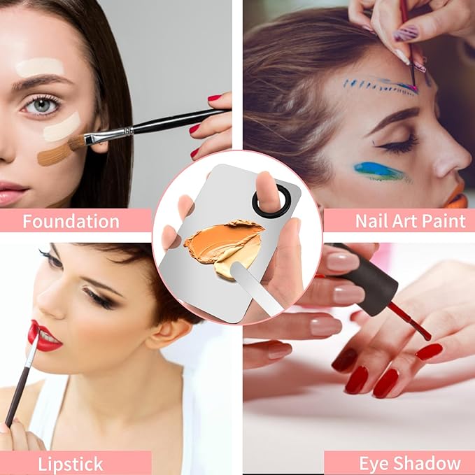 Foundation Spatula Set - Stainless Steel Makeup Mixing