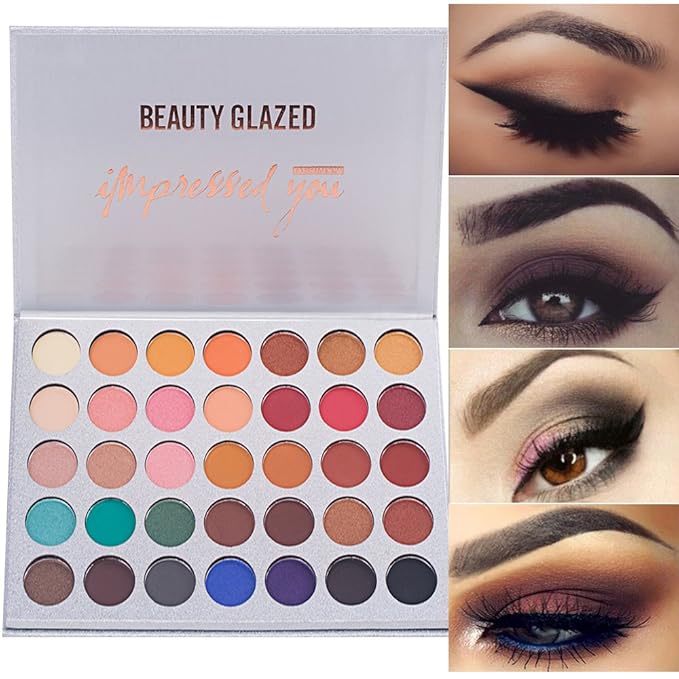 35 Colors Eyeshadow Palette with 7Pcs Makeup Brushes