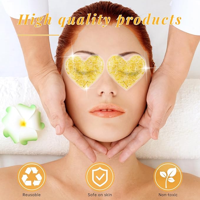 Reusable eye patches, gel eye