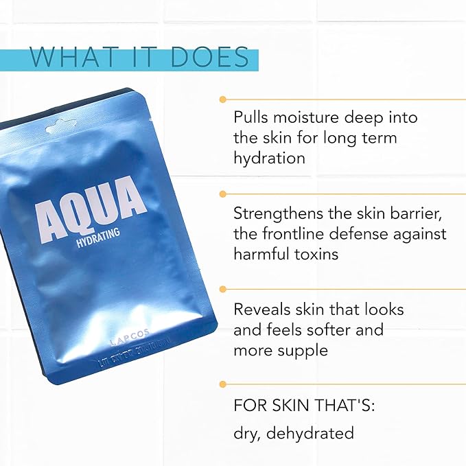 Lapcos aqua sheet mask, hydrating