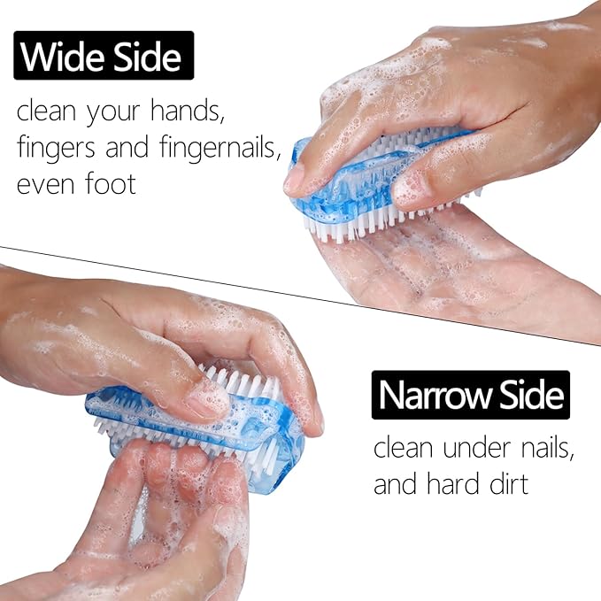 Nail brush two sided hand