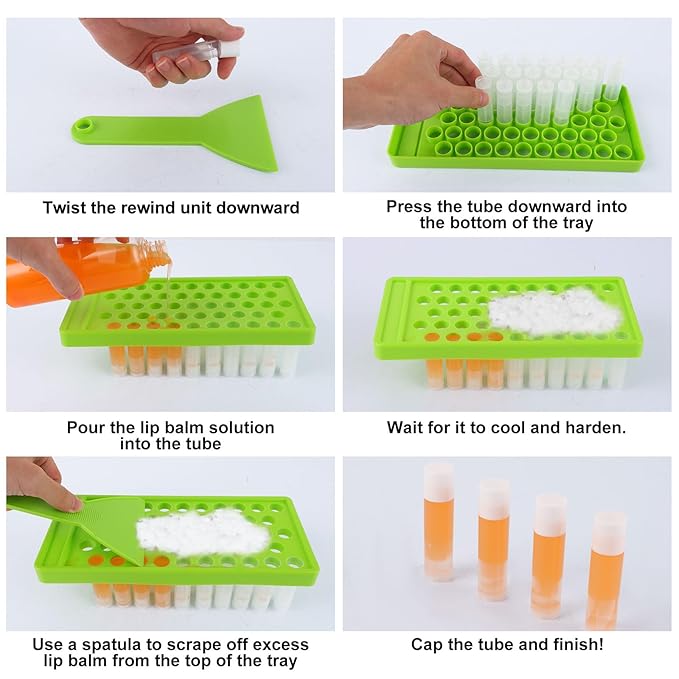 Lip Balm Tubes with Filling Tray