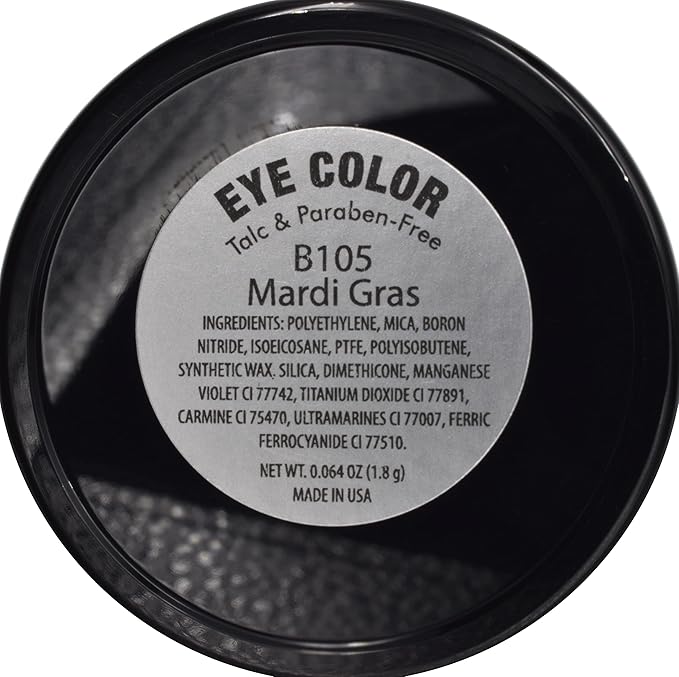 Mardi Gras Shimmering Purple Pink Violet Pressed Powder Single Vegan Eyeshadow; Talc, Paraben & Cruelty Free