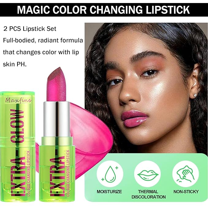 3 PCS Jelly Crystal Vera Lipstick,Magic Temperature Tinted Lip Balm,Plumping Glimmer Color Changing Lip Oil,Long Lasting Nourishing Lip Glow Oil Non-sticky Fresh Texture Lip Gloss Lip Balm