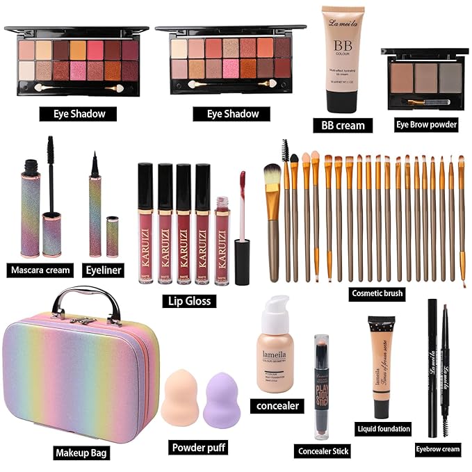 Makeup Set for Girls, Rainbow Makeup