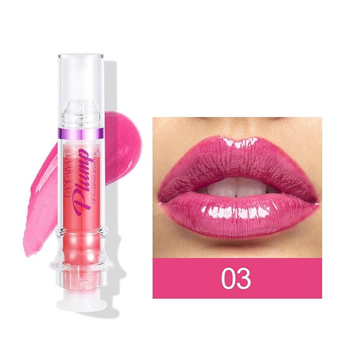 Lip Plumping Booster, Spicy Lip Lipstick, Lifter Gloss, Hydrating, Volumizes High-Shine Lip Plumping Lip Glass Mirror Lip Makeup Lip Glaze Plump & Pout Lip Plumper for Women Girls (03)
