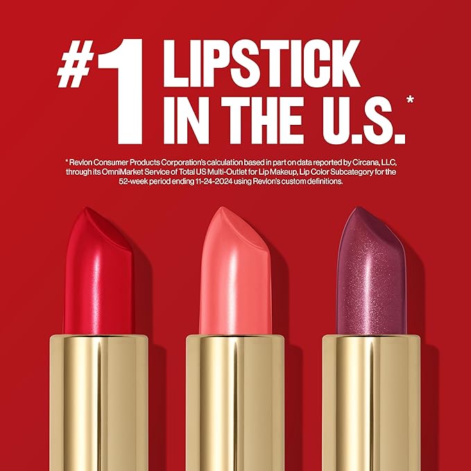 Revlon Super Lustrous Lipstick, Creamy Formula For Soft, Fuller-Looking Lips, Moisturized Feel, 812 Porto Please, 0.15 oz