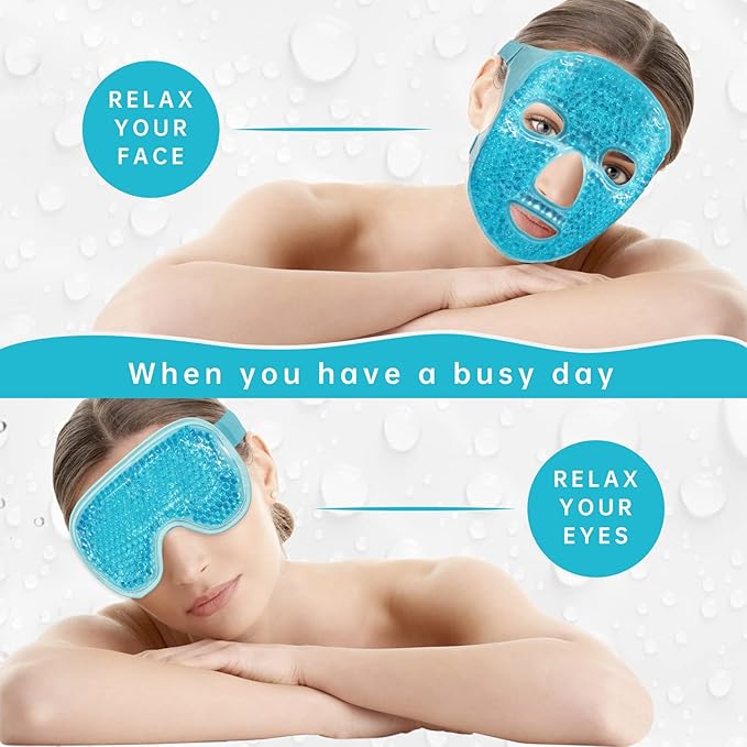 Cooling ice face eye mask